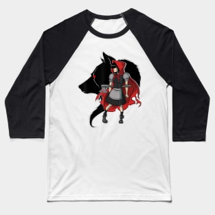 Little Red Riding Hood and the Wolf at Moon Night - Fairytales Baseball T-Shirt